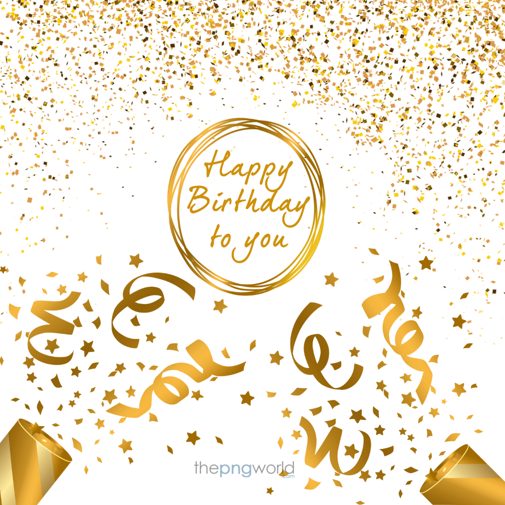 Happy Birthday with Golden Particles birthday,happy birthday,greeting card,wishes,balloons,ribbons,text,cake,welcome,party,treat,template,images,poster,design,vector